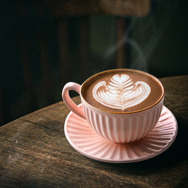 Ceramic Coffee Cup Saucer Set
