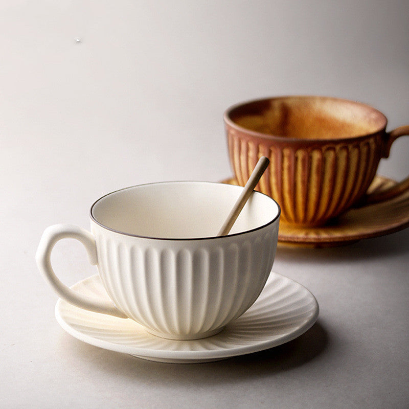 Ceramic Coffee Cup Saucer Set