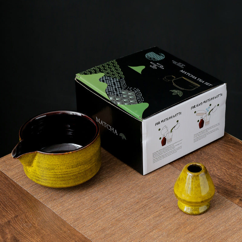 Japanese Bamboo Matcha Bowl Set