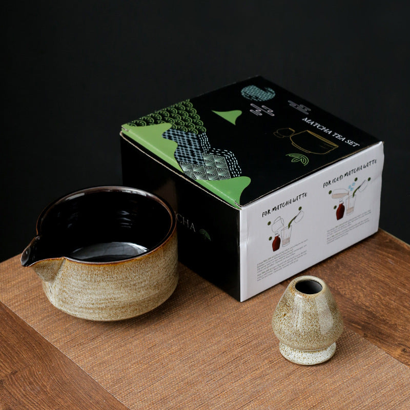 Japanese Bamboo Matcha Bowl Set